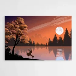 tableau cerf moderne 1.webp