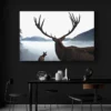tableau cerf montagne paysage 3 2 3.webp