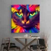 tableau chat colore carre 4.webp
