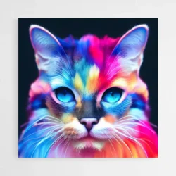 tableau chat multicolore 1.webp