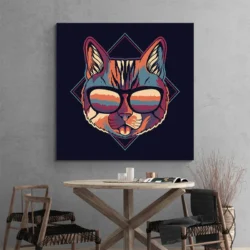 tableau chat stylises carre 4.webp