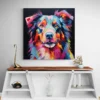 tableau chien colore carre 4.webp