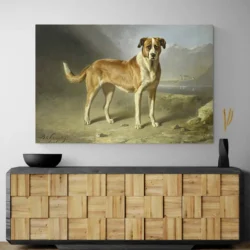 tableau chien peinture paysage 3 2 3.webp