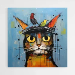 tableau contemporain chat 1.webp