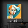 tableau contemporain visage femme carre 4.webp