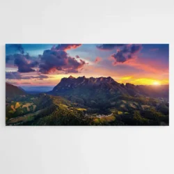 tableau coucher de soleil montagne 1.webp