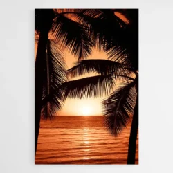 tableau coucher de soleil sur la plage 2 1.webp