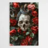tableau crane et fleurs 1.webp
