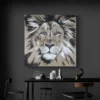 tableau dessin lion carre 4.webp