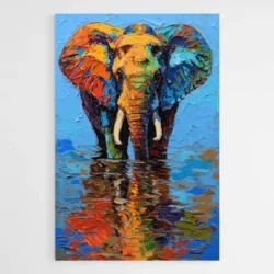 tableau elephant abstrait 1.webp