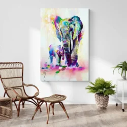 tableau elephant aquarelle portrait 2 3 4.webp