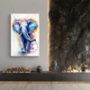tableau elephant bleu portrait 2 3 3.webp