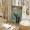 tableau elephant chewing gum portrait 2 3 3.webp