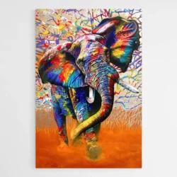 tableau elephant moderne 1.webp