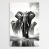 tableau elephant noir et blanc 1.webp