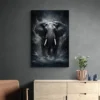 tableau elephant noir portrait 2 3 3.webp