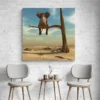 tableau elephant sur une branche carre 2.webp