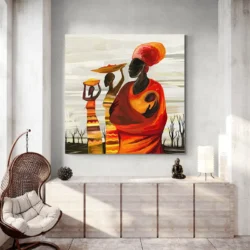 tableau femme africaine avec bebe carre 4.webp