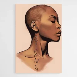 tableau femme africaine de profil 1.webp
