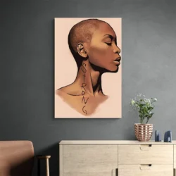 tableau femme africaine de profil portrait 2 3 3.webp