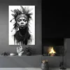 tableau femme africaine noir et blanc portrait 2 3 3.webp