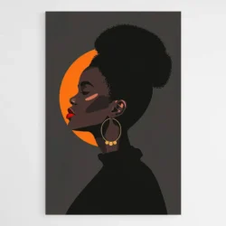 tableau femme noire de profil 1.webp