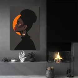 tableau femme noire de profil portrait 2 3 2.webp