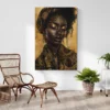 tableau femme noire doree portrait 2 3 3.webp