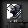 tableau femme noire en noir et blanc carre 2.webp