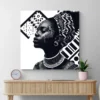 tableau femme noire en noir et blanc carre 4.webp