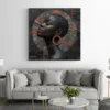 tableau femme noire texture carre 2.webp