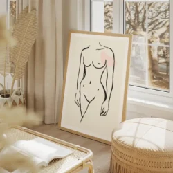 tableau femme nu minimaliste portrait 2 3 4.webp