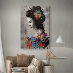 tableau geisha moderne portrait 2 3 2.webp
