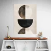 tableau geometrie noir et marron portrait 3 4 3.webp