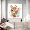 tableau girafe enfant carre 3.webp