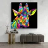 tableau girafe pop art carre 4.webp