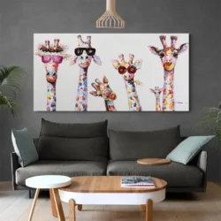 tableau girafes lunettes 2 paysage 2 1 4.webp