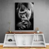 tableau gorille noir et blanc portrait 2 3 3.webp