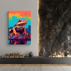 tableau grenouille pop art portrait 2 3 3.webp