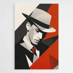 tableau homme elegant cubisme 1.webp