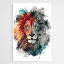 tableau lion blanc 1.webp