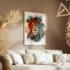 tableau lion blanc portrait 2 3 3.webp