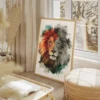 tableau lion blanc portrait 2 3 4.webp