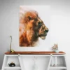 tableau lion de profil portrait 3 4 2.webp