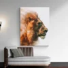 tableau lion de profil portrait 3 4 4.webp