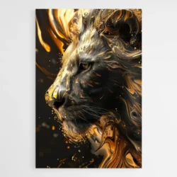 tableau lion dore 1.webp