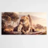 tableau lion et lionceau 1.webp