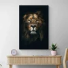 tableau lion fond noir portrait 2 3 2.webp