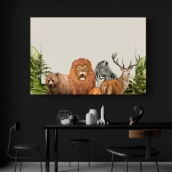 tableau lion jungle paysage 3 2 2.webp