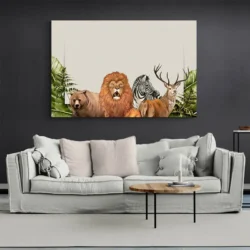 tableau lion jungle paysage 3 2 4.webp